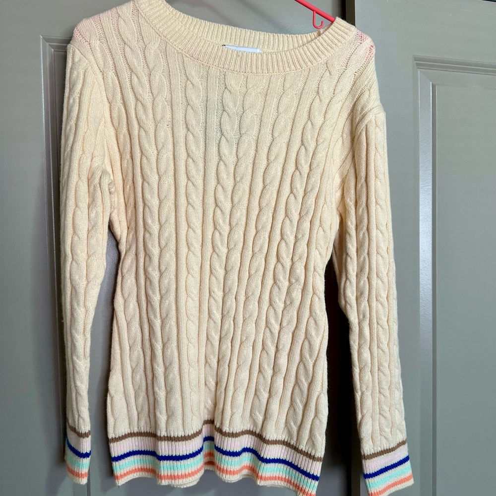 Cable Knit Sweater - Cream